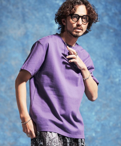 Jih Nunc(ジーヌンク)の「mt10231-オーガニックコットンプリントTシャツ(JIH-R1183)(Tシャツ/カットソー・メンズ・ブラック/パープル/ホワイト・L/M/S)」の16枚目の写真