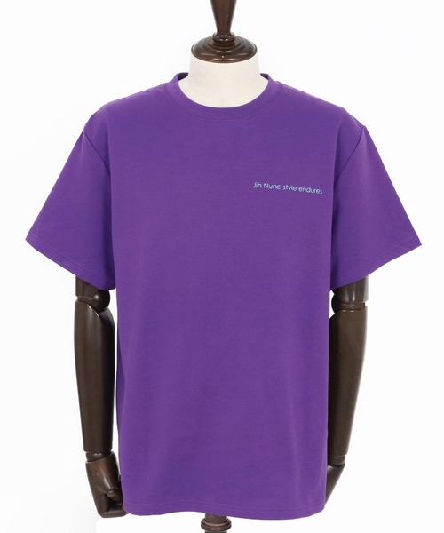 Jih Nunc(ジーヌンク)の「mt10231-オーガニックコットンプリントTシャツ(JIH-R1183)(Tシャツ/カットソー・メンズ・ブラック/パープル/ホワイト・L/M/S)」の20枚目の写真
