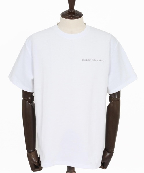 Jih Nunc(ジーヌンク)の「mt10231-オーガニックコットンプリントTシャツ(JIH-R1183)(Tシャツ/カットソー・メンズ・ブラック/パープル/ホワイト・L/M/S)」の22枚目の写真
