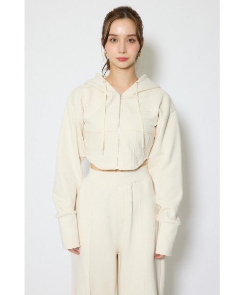 rienda（リエンダ）の「【セットアップ対応】ビスチェディティールフードスウェット　春服（スウェット・レディース・杢グレー/アイボリー/ブラック・FREE）」の21枚目の写真