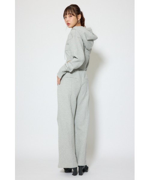 rienda（リエンダ）の「【セットアップ対応】ビスチェディティールフードスウェット　春服（スウェット・レディース・杢グレー/アイボリー/ブラック・FREE）」の4枚目の写真