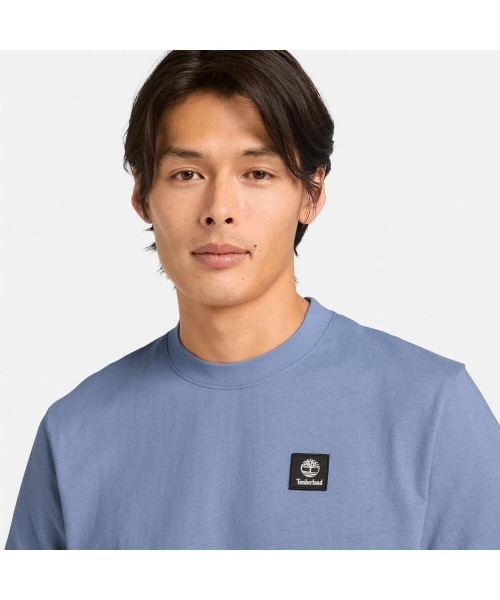 Timberland（ティンバーランド）の「半袖 ウーブン バッジ Tシャツ メンズ（Tシャツ/カットソー・メンズ・ライトブルー・LARGE/XX-LARGE/X-LARGE/SMALL/MEDIUM）」の3枚目の写真