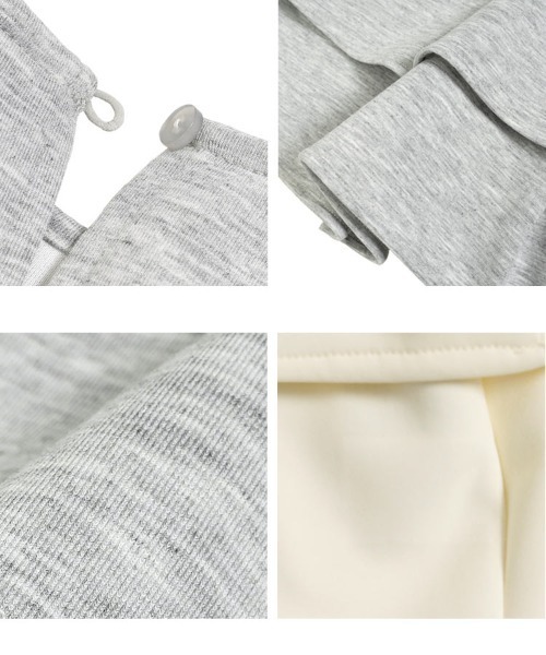 KOBE LETTUCE（コウベレタス）の「フリルポンチトップス（スウェット・レディース・アイボリー/杢グレー/ピンク・M）」の11枚目の写真