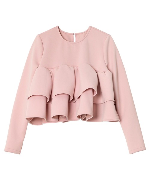 KOBE LETTUCE（コウベレタス）の「フリルポンチトップス（スウェット・レディース・アイボリー/杢グレー/ピンク・M）」の14枚目の写真