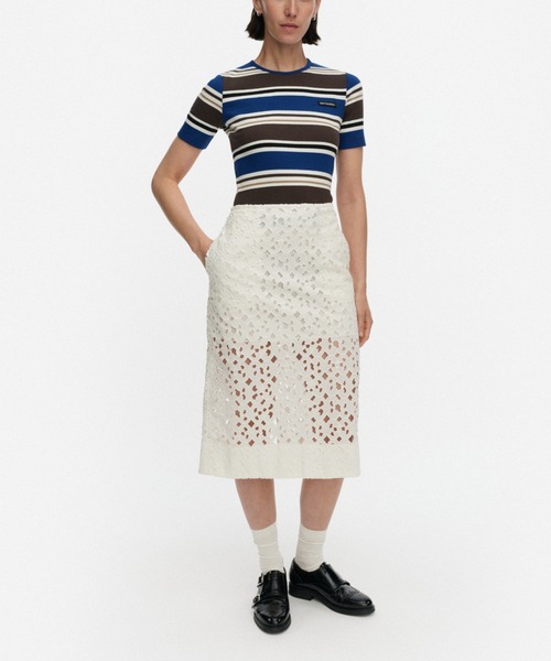 marimekko(マリメッコ)の「Nokkeluus Keidas / Skirt(スカート・レディース・ホワイト・36/34/38)」の1枚目の写真