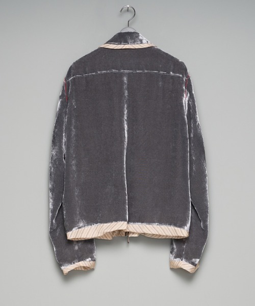 MASU(エムエーエスユー)の「【M A S U】UNEVEN VELVET JACKET(その他トップス・メンズ・ダークグレー/ライトグリーン・44/46)」の7枚目の写真
