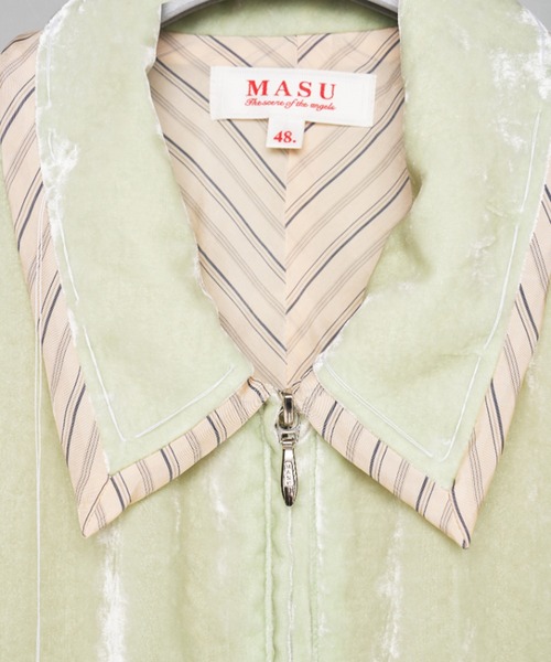 MASU(エムエーエスユー)の「【M A S U】UNEVEN VELVET JACKET(その他トップス・メンズ・ダークグレー/ライトグリーン・44/46)」の6枚目の写真