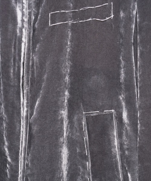 MASU(エムエーエスユー)の「【M A S U】UNEVEN VELVET JACKET(その他トップス・メンズ・ダークグレー/ライトグリーン・44/46)」の3枚目の写真