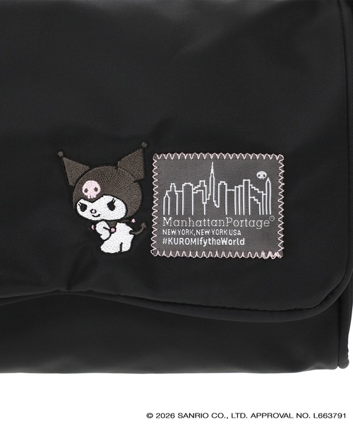 Manhattan Portage（マンハッタンポーテージ）の「WHITEHALL SHOULDER MGNT FLIGHT NYLON BACKING KUROMI（ショルダーバッグ・レディース・ブラック・SMALL）」の8枚目の写真