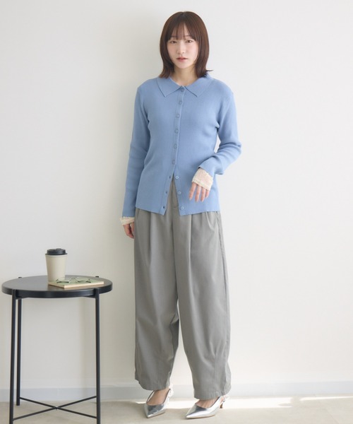 RU.TI.LE（ルチル）の「【RU.TI.LE】衿付きリブニット（その他トップス・レディース・アイボリー/ブラック/ブルー・MEDIUM）」の22枚目の写真