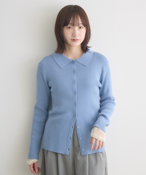 RU.TI.LE（ルチル）の「【RU.TI.LE】衿付きリブニット（その他トップス・レディース・アイボリー/ブラック/ブルー・MEDIUM）」の20枚目の写真