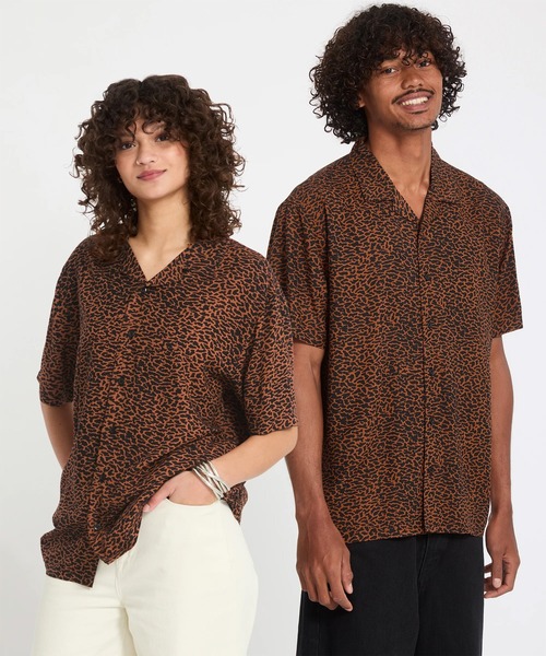 VOLCOM（ボルコム）の「VOLCOM/ボルコム メンズ 半袖シャツ V_A0412612（シャツ/ブラウス・メンズ・ブラウン・L/M）」の4枚目の写真