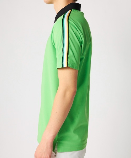 Loudmouth（ラウドマウス）の「LOUDMOUTH/ラウドマウス ゴルフウェア ベーシック ECO マイクロカノコ 吸汗速乾 UVカット 半袖シャツ（Tシャツ/カットソー・メンズ・ブラック/ライトグリーン/ホワイト/レッド・3L/LL/M/L）」の14枚目の写真