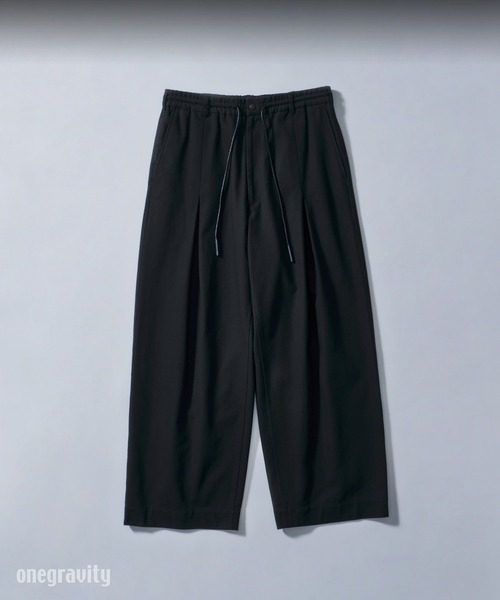 onegravity(ワングラビティ)の「onegravity / ボックスプリーツ ワイドレッグパンツ(その他パンツ・メンズ・ブラック・MEDIUM/LARGE)」の1枚目の写真