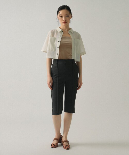Ray BEAMS（レイビームス）の「【7/31再値下げ】メッシュ クロップド シャツ（シャツ/ブラウス・レディース・ブラック/ホワイト・ONE SIZE）」の3枚目の写真