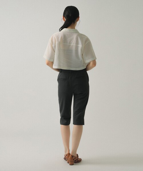 Ray BEAMS（レイビームス）の「【7/31再値下げ】メッシュ クロップド シャツ（シャツ/ブラウス・レディース・ブラック/ホワイト・ONE SIZE）」の5枚目の写真