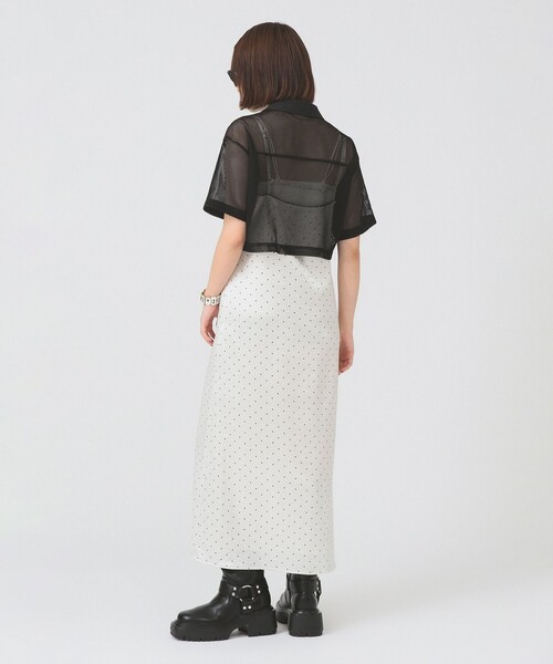 Ray BEAMS（レイビームス）の「【7/31再値下げ】メッシュ クロップド シャツ（シャツ/ブラウス・レディース・ブラック/ホワイト・ONE SIZE）」の11枚目の写真