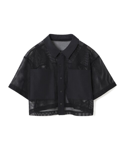 Ray BEAMS（レイビームス）の「【7/31再値下げ】メッシュ クロップド シャツ（シャツ/ブラウス・レディース・ブラック/ホワイト・ONE SIZE）」の13枚目の写真