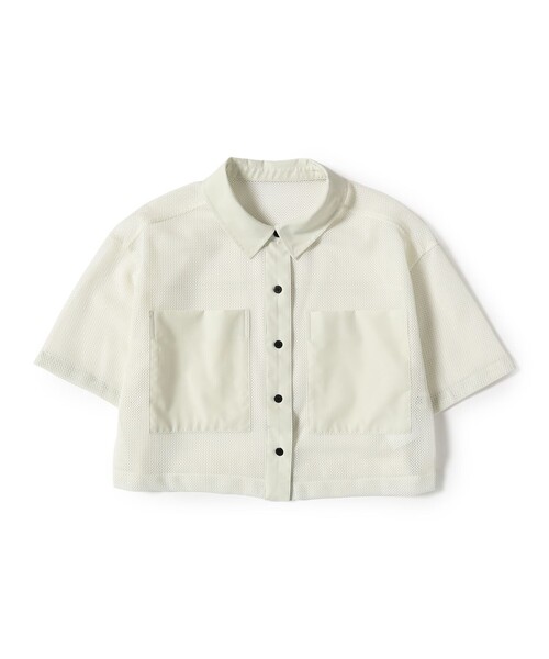 Ray BEAMS（レイビームス）の「【7/31再値下げ】メッシュ クロップド シャツ（シャツ/ブラウス・レディース・ブラック/ホワイト・ONE SIZE）」の20枚目の写真