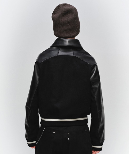 Jieda(ジエダ)の「DRAPING VARSITY JACKET(スタジャン・メンズ・ブラック/グレー・2/1)」の10枚目の写真