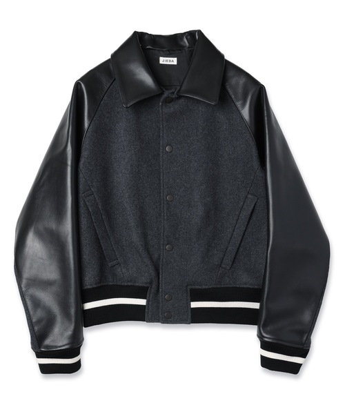 Jieda(ジエダ)の「DRAPING VARSITY JACKET(スタジャン・メンズ・ブラック/グレー・2/1)」の11枚目の写真