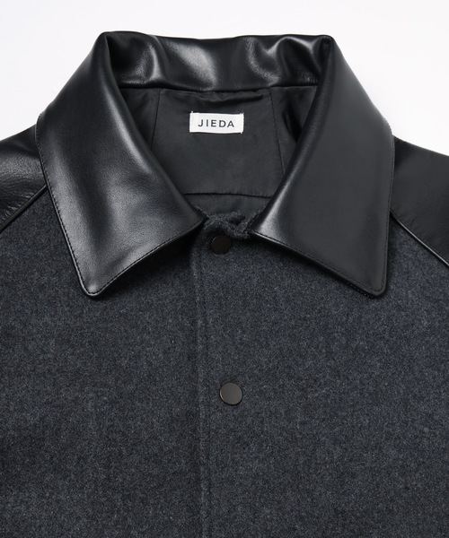 Jieda(ジエダ)の「DRAPING VARSITY JACKET(スタジャン・メンズ・ブラック/グレー・2/1)」の15枚目の写真