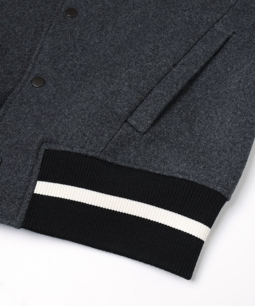 Jieda(ジエダ)の「DRAPING VARSITY JACKET(スタジャン・メンズ・ブラック/グレー・2/1)」の16枚目の写真