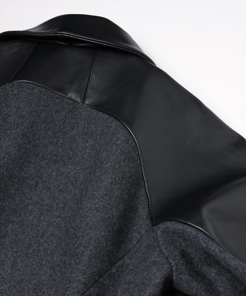 Jieda(ジエダ)の「DRAPING VARSITY JACKET(スタジャン・メンズ・ブラック/グレー・2/1)」の18枚目の写真