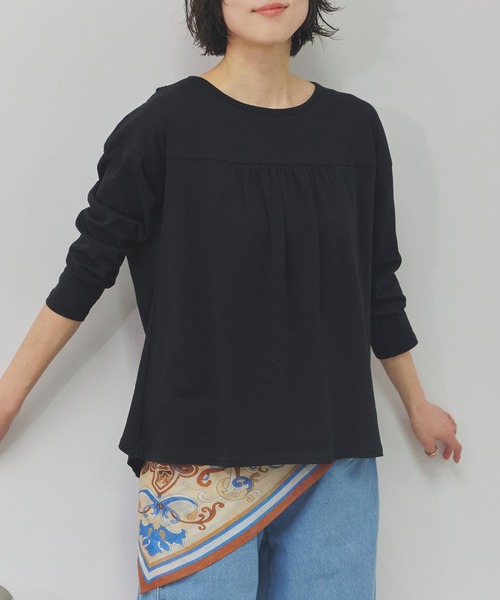 Fizz(フィズ)の「バックダブル長袖Tシャツ(Tシャツ/カットソー・レディース・ホワイト/ブラック・M)」の8枚目の写真