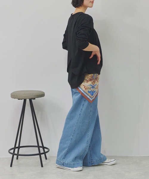 Fizz(フィズ)の「バックダブル長袖Tシャツ(Tシャツ/カットソー・レディース・ホワイト/ブラック・M)」の10枚目の写真
