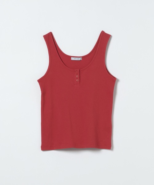 JEANASIS(ジーナシス)の「コットンリブヘンリータンク/663088(タンクトップ・レディース・ブラック/ホワイト/レッド/グレー・FREE)」の4枚目の写真