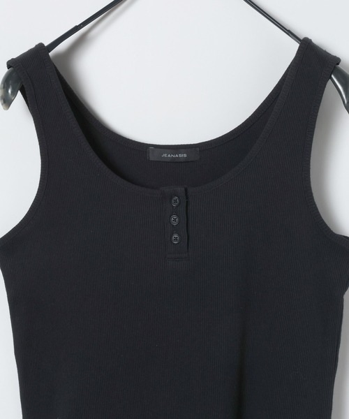 JEANASIS(ジーナシス)の「コットンリブヘンリータンク/663088(タンクトップ・レディース・ブラック/ホワイト/レッド/グレー・FREE)」の6枚目の写真
