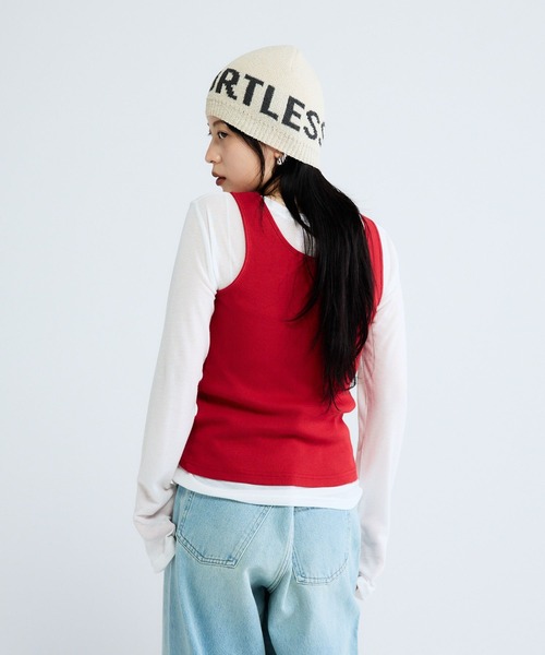 JEANASIS(ジーナシス)の「コットンリブヘンリータンク/663088(タンクトップ・レディース・ブラック/ホワイト/レッド/グレー・FREE)」の14枚目の写真