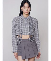 EMODA | テープフリルワイドショートシャツ(シャツ/ブラウス)