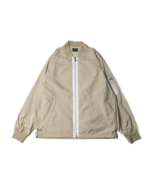 BEIGE, キルティングブルゾン　MA-1 ベージュ 2WAY MA-1 ウラキルティングジャケット（MA-1/レディース