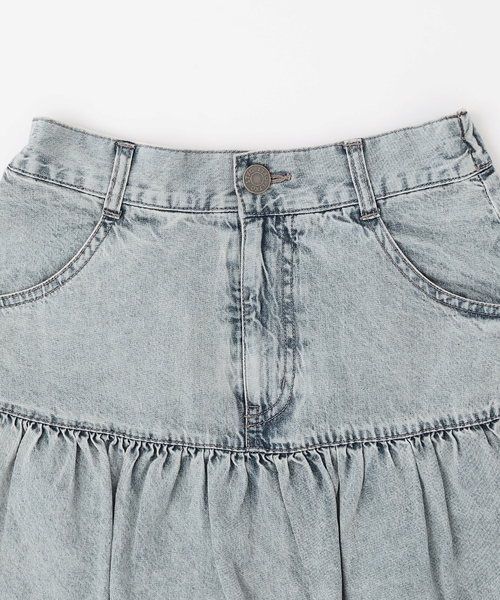 LOVETOXIC（ラブトキシック）の「【LTXC】デニムバルーンスカート（スカート・キッズ・グレー/ブルー・M:150cm/S:140cm/130cm/L:160cm）」の5枚目の写真
