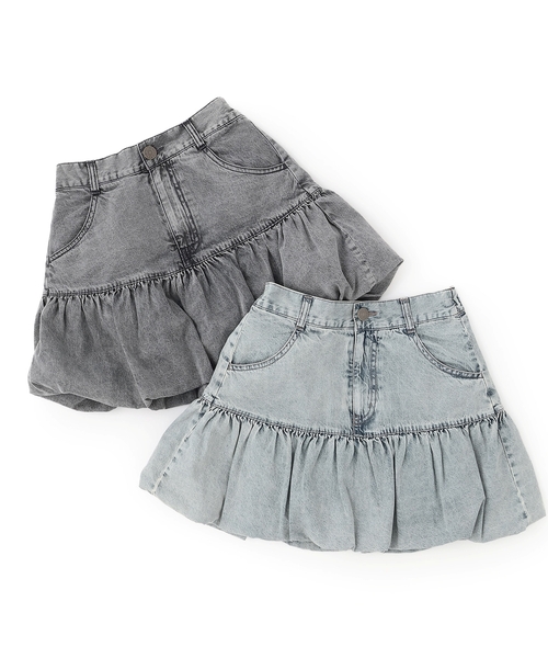 LOVETOXIC（ラブトキシック）の「【LTXC】デニムバルーンスカート（スカート・キッズ・グレー/ブルー・M:150cm/S:140cm/130cm/L:160cm）」の12枚目の写真