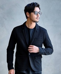 CavariA（キャバリア）の「『CavariA/キャバリア』千鳥ジャガードテーラードJKT（テーラードジャケット）」