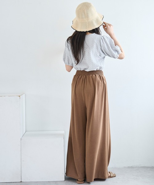 mil（ミル）の「とろみカットソー リラックス ワイドパンツ　スウェットパンツ【586137】（スウェットパンツ・レディース・ブラウン/チャコールグレー/ブラック・S-Short/S-Regular/M-Short/M-Regular）」の17枚目の写真