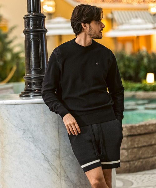 1PIU1UGUALE3  RELAX （ウノピゥウノウグァーレトレ リラックス）の「1PIU1UGUALE3 RELAX(ウノピゥウノウグァーレトレ リラックス)ラインニットショーツ（その他パンツ・メンズ・ホワイト/ブラック/ベージュ・XL/L/M/S）」の14枚目の写真