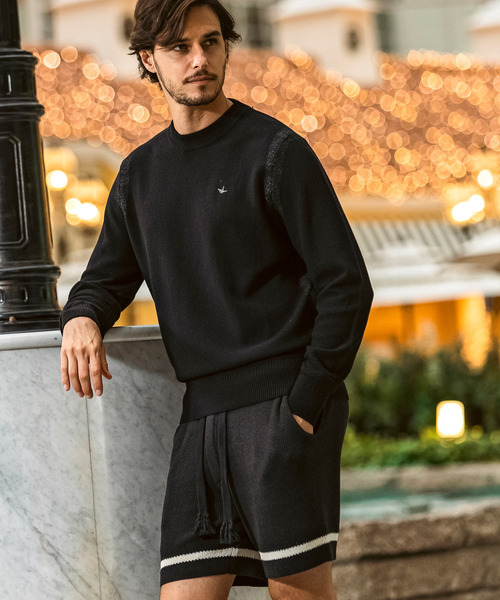 1PIU1UGUALE3  RELAX （ウノピゥウノウグァーレトレ リラックス）の「1PIU1UGUALE3 RELAX(ウノピゥウノウグァーレトレ リラックス)ラインニットショーツ（その他パンツ・メンズ・ホワイト/ブラック/ベージュ・XL/L/M/S）」の15枚目の写真