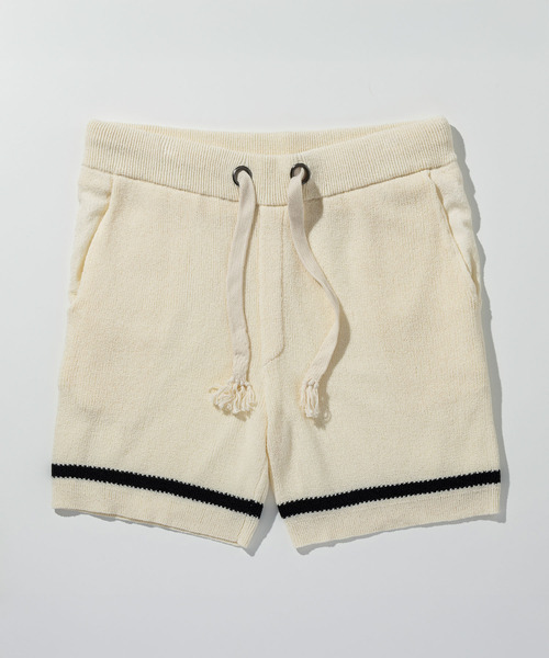 1PIU1UGUALE3  RELAX （ウノピゥウノウグァーレトレ リラックス）の「1PIU1UGUALE3 RELAX(ウノピゥウノウグァーレトレ リラックス)ラインニットショーツ（その他パンツ・メンズ・ホワイト/ブラック/ベージュ・XL/L/M/S）」の22枚目の写真