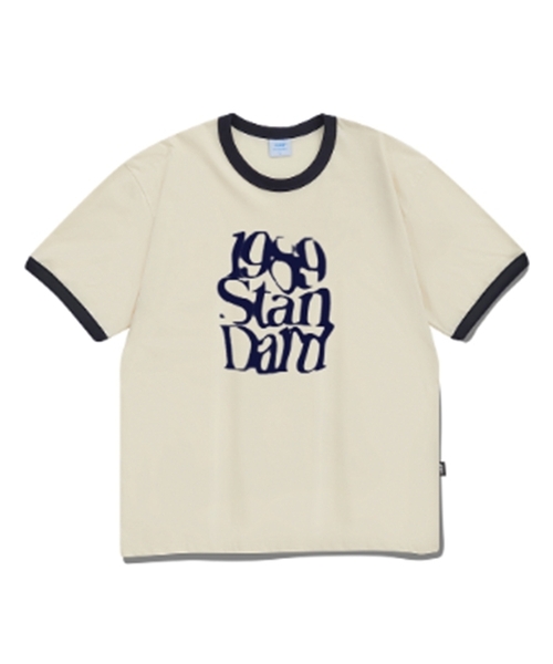 1989STANDARD(1989スタンダード)の「ILLUSION クールコットンリンガー半袖(SRSSTD-0072)(Tシャツ/カットソー・メンズ・ライトグレー/ブラック/アイボリー/ブルー・LARGE/MEDIUM/X-LARGE)」の2枚目の写真