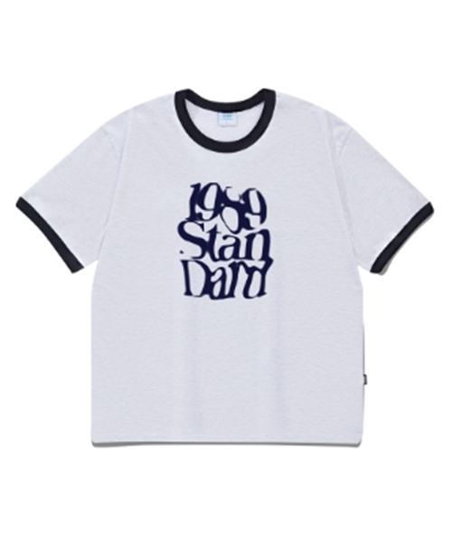 1989STANDARD(1989スタンダード)の「ILLUSION クールコットンリンガー半袖(SRSSTD-0072)(Tシャツ/カットソー・メンズ・ライトグレー/ブラック/アイボリー/ブルー・LARGE/MEDIUM/X-LARGE)」の1枚目の写真
