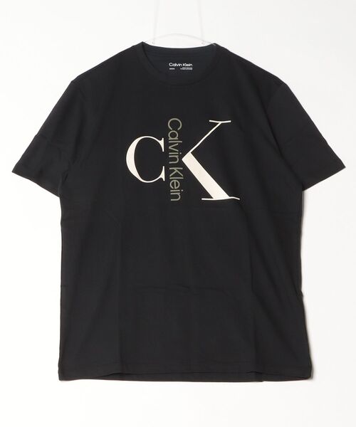 Calvin Klein（カルバン・クライン）の「Calvin Klein / カルバンクライン ss text monogram crewneck tee 半袖クルーネックTシャツ（Tシャツ/カットソー・メンズ・ブラック/ブルー/ホワイト・XL/L/M/S）」の2枚目の写真