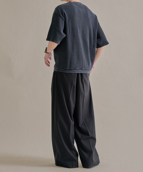 epnok(エプノック)の「ワッフルヘンリーネック半袖Tee(Tシャツ/カットソー・メンズ・ブラック系その他/グレー/ブラック・SMALL/MEDIUM/LARGE)」の16枚目の写真