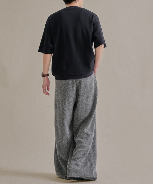 epnok(エプノック)の「ワッフルヘンリーネック半袖Tee(Tシャツ/カットソー・メンズ・ブラック系その他/グレー/ブラック・SMALL/MEDIUM/LARGE)」の9枚目の写真