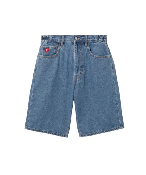 A BATHING APE(アベイシングエイプ)の「DENIM SHORTS(デニムパンツ・レディース・ライトインディゴブルー/インディゴブルー・FREE)」の2枚目の写真