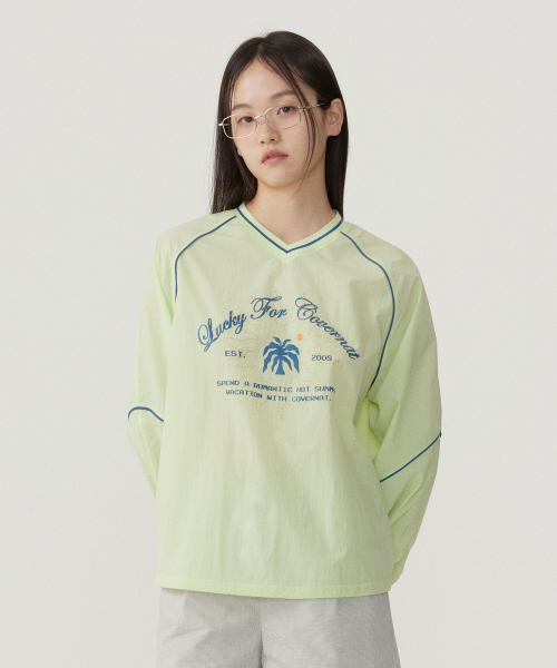 COVERNAT WOMAN(カバーナットウーマン)の「ウィメングラフィックナイロンロングスリーブライム(Tシャツ/カットソー・レディース・その他・WM/WS)」の1枚目の写真