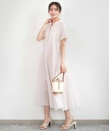 MK MICHEL KLEIN（エムケーミッシェルクラン）の「サッカー調ウエスト切り替えワンピース 洗える（ワンピース）」